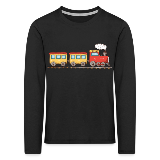 Kids' Premium idyo Longsleeve Shirt "Locomotive" - black